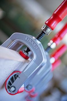 Edge clamp 10 - 80 mm - for the perfect, racy edge | die-cast aluminium housing | ergonomic wooden handle